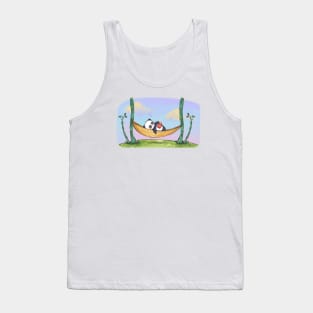 Panda asleep in bamboo hammock Tank Top